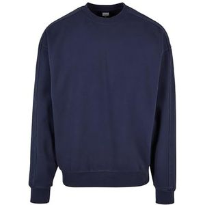Urban Classics Herren Sweatshirt Heavy Terry Garment Dye Crew darkblue 3XL