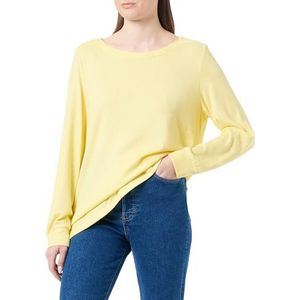 s.Oliver T-shirt voor dames, lange mouwen, geel, maat 44, geel, 44