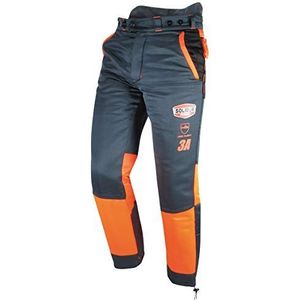 Solidur AUPA3A-XL PANTALON AUTHENTIC klasse 3 type A, kettingzaagbescherming/snijbeschermingsbroek, oranje/grijs, maat XL