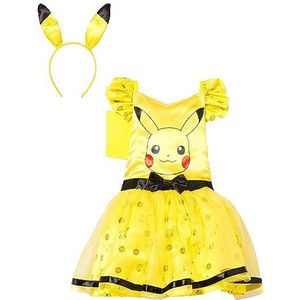 amscan 9911598 Pokemon Pikachu-kostuum voor meisjes en kinderen, 3-4 jaar, meerkleurig