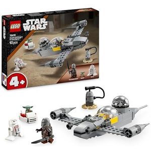 LEGO Star Wars: The Mandalorian Mando en Grogu's N-1 Starfighter startset voor kinderen, bouwbare voertuigspeelset, cadeau voor jongens, meisjes en fans vanaf 4 jaar 75410