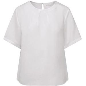Seidensticker Dames regular fit blouse met korte mouwen, wit, 46, wit, 46