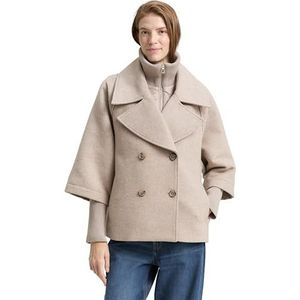 TOM TAILOR 1043723 jas, 38330-Soft Taupe Melange, XXL dames, 38330 - Soft Taupe Melange, XXL