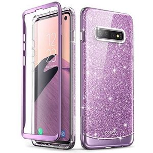 i-Blason Hoesje Samsung S10 Glitter Case [Cosmo Series] Sparkle Beschermhoes voor Samsung Galaxy S10 2019, zonder Schermbeschermer, Paars