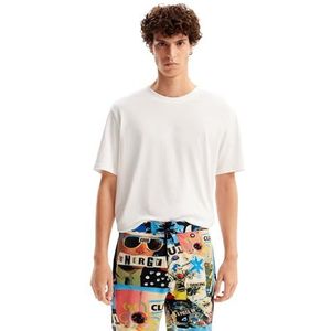 Desigual Heren Bañador_Gregal Board Shorts, Materiaal afwerking., S