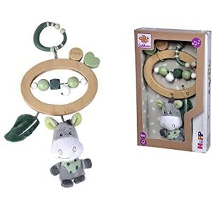 Eichhorn - Baby HiPP Collection - Mobile met ring om op te hangen, voor onderweg, incl. pluche ezel met rammelfunctie, 100% FSC-gecertificeerd beukenhout, geschikt voor kinderen vanaf 1 jaar