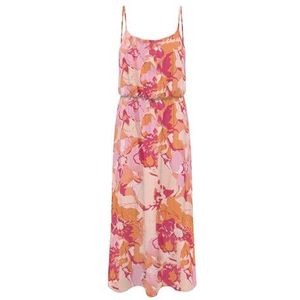 Onlnova Life Vis Strap Maxi Dress AOP, Golden Poppy, 42