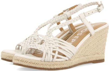 GIOSEPPO - Glide - Sandalen - Wit - Sleehak 8,5 cm