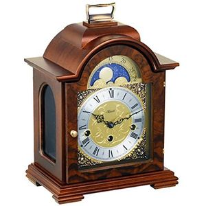 Hermle Watchmanufaktur Tafelklok, hout, walnoot bruin, 30cm x 21cm x 14cm