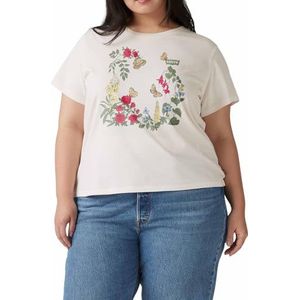 Levi's - Perfect Tee - T-shirt - Rose garden - Met Gebloemd Batwing-logo