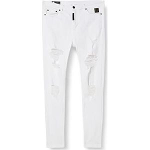 Gianni Kavanagh Witte Gk Iron Destroyed Jeans voor heren, Wit, M
