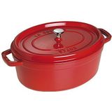 Staub Gietijzeren Braadpan Ovaal 33 cm - 6,7 L - Kersenrood