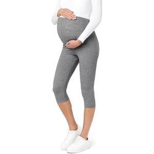 Be Mammy 3/4 Zwangerschaps Leggings BE20-229 (Medium Melange, XL)