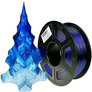 Stronghero3D PETG 3D-printergloeidraad, 1,75 mm, kleurverloop, blauw, 1 kg, nauwkeurigheid +/- 0,05 mm voor ender3 Cr10