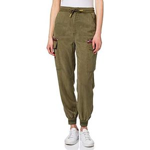 Desigual Dames Tribeca Casual Pants, groen, XS