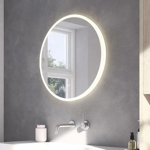 Loevschall Atlas Ronde badkamerspiegel met verlichting, led-spiegel met aanraakschakelaar, verstelbare ronde badkamerspiegel met verlichting, 60 cm