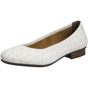 Rieker 51994 Ballerina's voor dames, wit, 36 EU