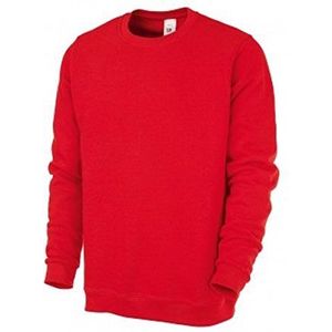BP 1623-193 unisex sweatshirt van versterkt katoen rood, maat 3XL