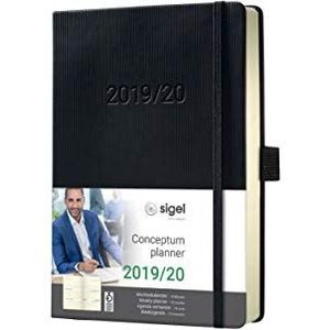 Sigel CONCEPTUM C2002 weekkalender 2019/2020, 18 maanden, ca. A6, zwarte hardcover, andere modellen