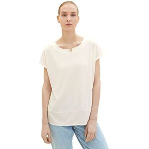 TOM TAILOR Dames T-shirt 1035892, 10315 - Whisper White, XXS
