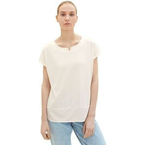 TOM TAILOR Dames T-shirt 1035892, 10315 - Whisper White, XXS