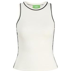 JACK & JONES Jxevelyn Comfy Piping Top Knit, Vanilla Ice, M