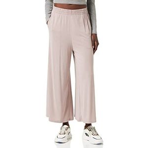 Urban Classics Damesbroek Ladies Modal Culotte, brede 3/4 broek voor vrouwen met elastische tailleband verkrijgbaar in vele kleuren, maten XS - 5XL, Duskroos, L