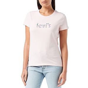 Levi's The Perfect Tee T-shirt Vrouwen, Floral Poster Logo Dutch Pink, XS
