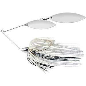 War Eagle Custom Lures Nickel Frame Double Willow Spinnerbait Silver Shiner Skirt 1/2 oz.