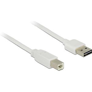 DELOCK kabel EASY-USB 2.0 type-A-stekker > USB 2.0 type B-stekker 2 m wit