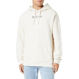 Lee Heren Loose Logo Hoodie Hooded Sweatshirt, beige, XL