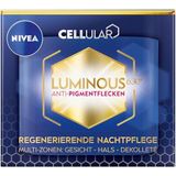 NIVEA Luminous630 Anti-pigmentvlekken, nachtverzorging, verzorgende gezichtscrème tegen ouderdomsvlekken, nachtcrème met zeer effectieve thiamidol, regenererende nachtverzorging (50 ml)