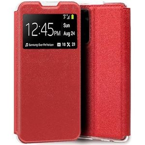 Cool Flip Cover voor Xiaomi Redmi Note 11 Pro/Note 11 Pro 5G, effen rood