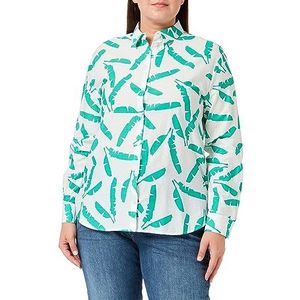 Betty & Co Dames 8640/3270 blouse, wit/groen, 38, White/Green, 38