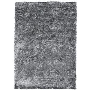 Langpolig tapijt met wollen doek, 130 cm x 180 cm, lichtgrijs