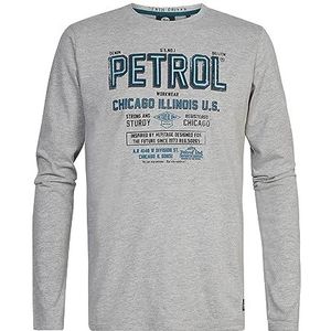 Petrol Industries Heren T-shirt LS Round Neck T-Shirt, Lichtgrijs, XXL