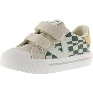 victoria Unisex Kids 1065191-KIDS Low-Top VICTORIA CHECKERBOARD PRINT CANVAS LOW TENNIS & STRAPS VERDE 28