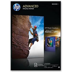 HP Advanced Photo Paper, glanzend, 250 g/m2, A3, 20 vellen