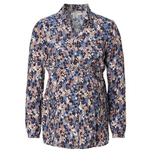 ESPRIT Maternity Damesblouse Nursing lange mouwen allover print blouse, Blauw - 300, 40