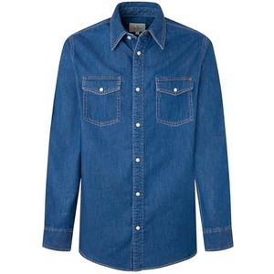 Pepe Jeans Hammond Shirt voor heren, Blauw (Denim-ht8), XXL