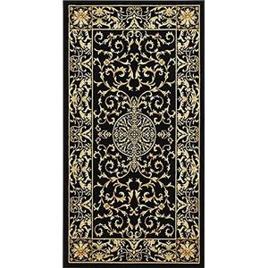 Luxor Living Kendra tapijt, polypropyleen, crème/zwart, 80 x 150 cm