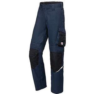 BP 2436-581-1432-35/36s werkbroek voor mannen, slank silhouet met hogere taille op de rug, 35% aramide/30% modacryl/25% katoen/9% polyamide/1% andere vezels, nachtblauw/zwart, 35/36S maat