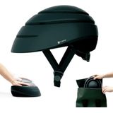 Opvouwbare fietshelm voor volwassenen (Closca Helmet LOOP). Helm voor fietsen en elektrische step/scooter voor dames en heren (uniseks). Gepatenteerd ontwerp. (Zwart/zwart, maat L)