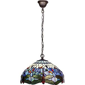 Plafondlamp Tiffany hanger: Serie Belle Epoque: D.40 cm H.30/140 cm 3 x E27 max. 60 W