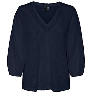 Blouse - Effen - Losvallend Model - Lange Mouw - Kant