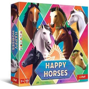 HAPPY HORSES - Familiespel - 2-4 Spelers - 112 Paardenkaarten - 20 Appelfiches