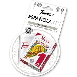 Fournier Spaanse speelkaarten, 50 kaarten in blisters, meerkleurig (f24787)