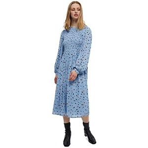 Minus Damen Livina Jurk Kleid, 9367 Forever Blue Shape Print, 34
