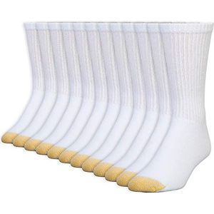 Gold Toe Herensokken (Pack van 12), Wit (12 paar), XL