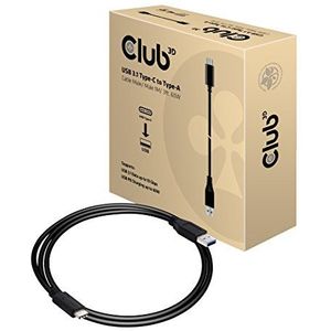 Club 3D CAC-1523 USB 3.1 Type-C naar type-A kabel stekker/stekker zwart